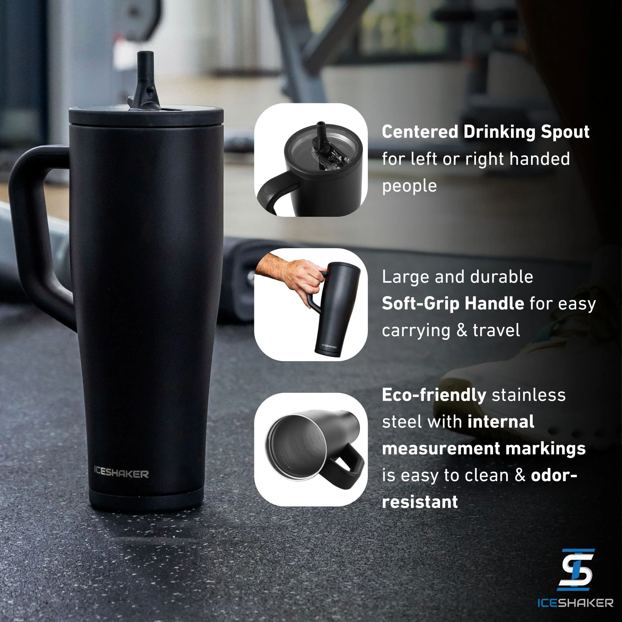 Official New York Knicks Team Logo 40oz Legend Ice Shaker - Image 3