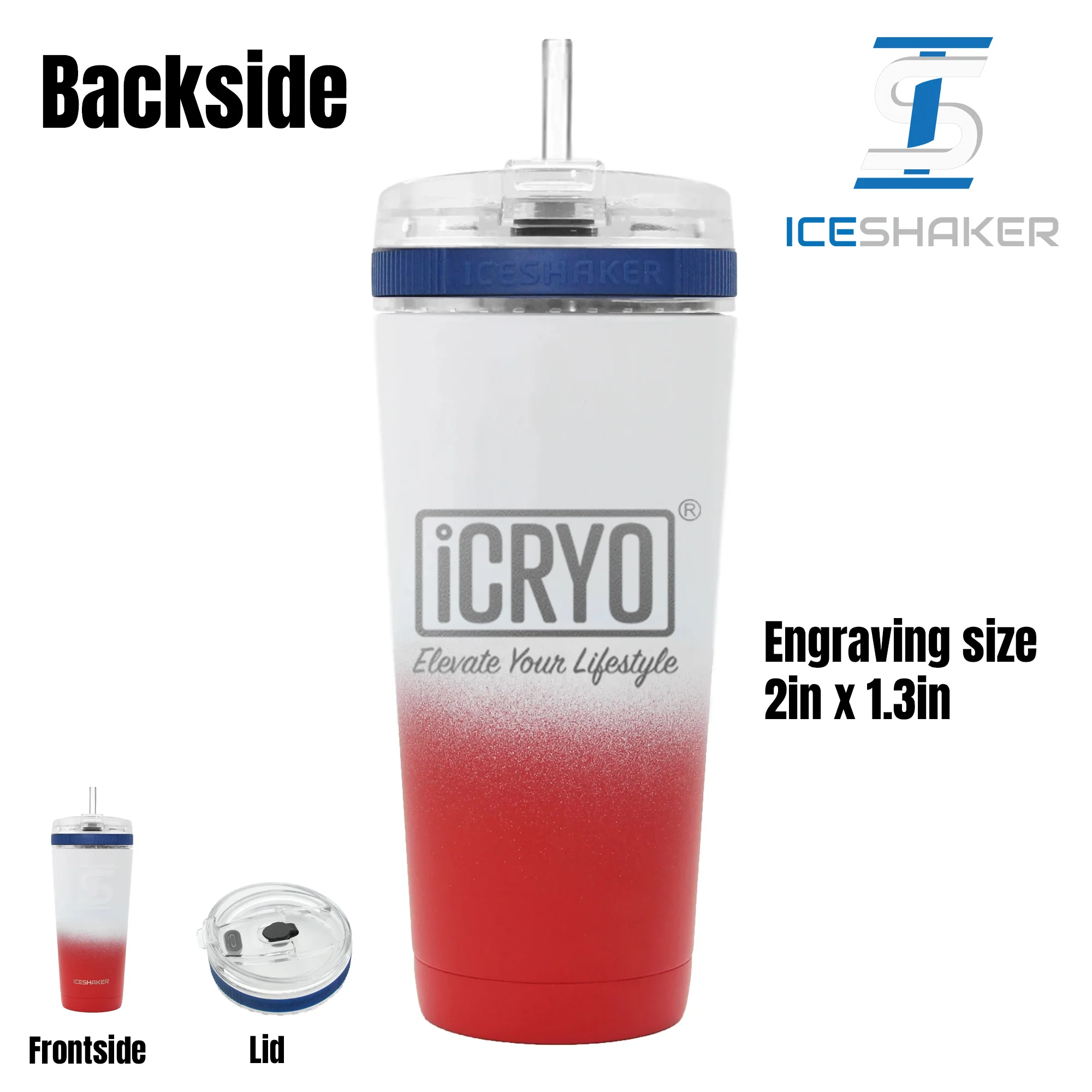 iCRYO Custom 26oz Flex Ice Shaker - Image 4