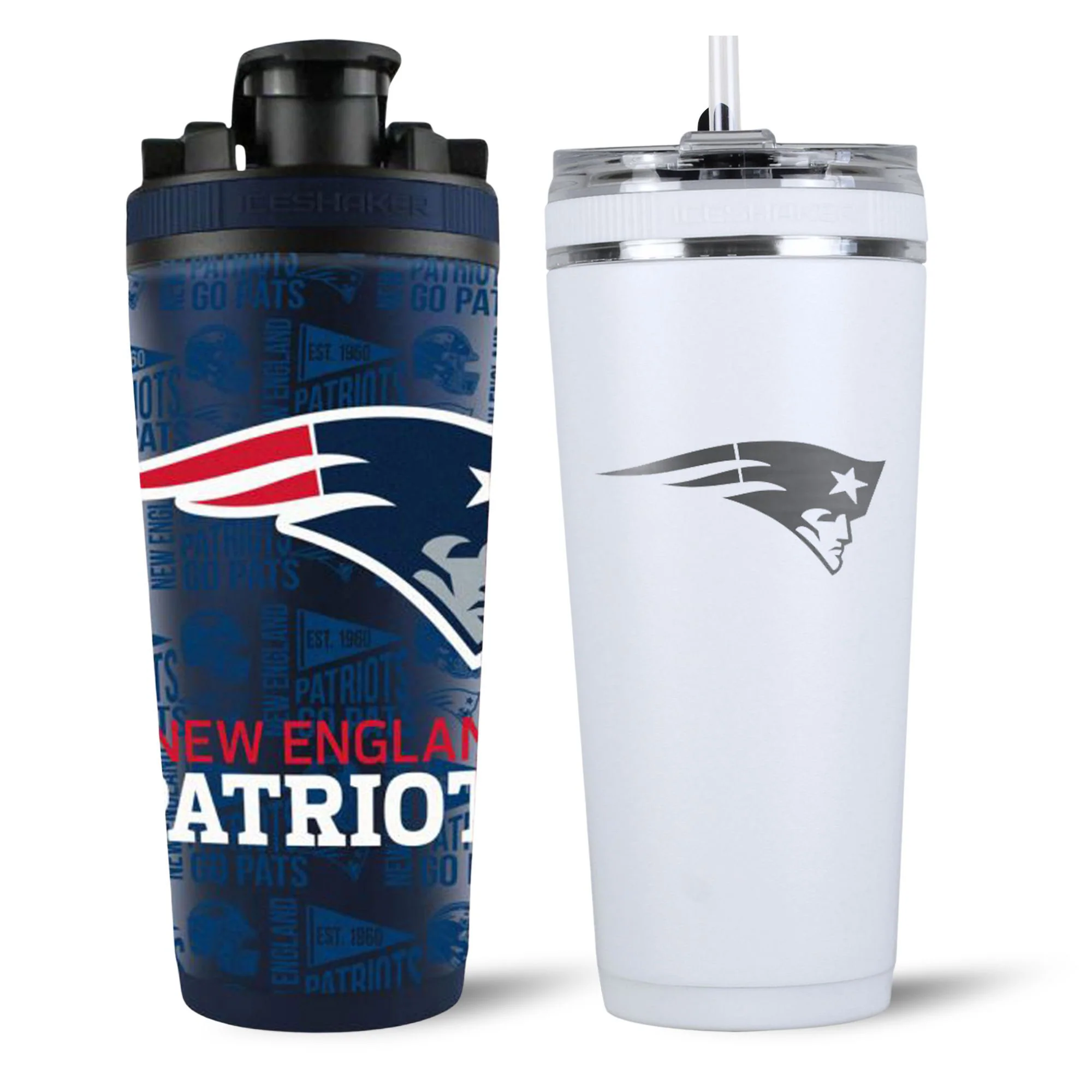New England Patriots 4D Shaker & Flex Bottle Bundle - Image 3